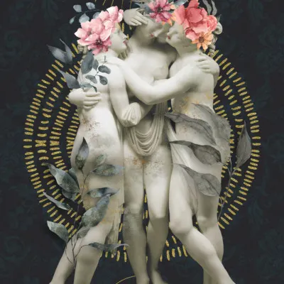 Divine Graces Floral Gold, wall art by Andrea Haase