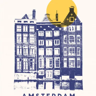 Amsterdam Canal Houses, wall art by Florent Bodart