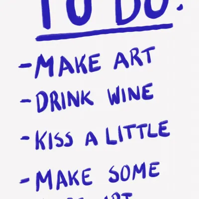 Creative To-Do List, wall art by Athene Fritsch