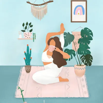 Yoga Time, wall art by Petra Lizde
