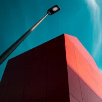 Modern Red Geometry, wall art by Jörg  Vollrath