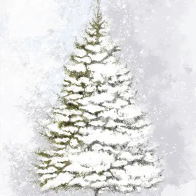 Snowy Winter Tree, wall art by Rosana Laiz Blursbyai