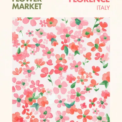 Florence Blooms, wall art by Emel Tunaboylu