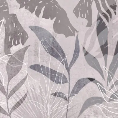 Abstract Gray Leaves, wall art by Andrea Haase