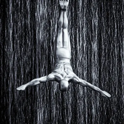 Diving Man Waterfall, wall art by Martin Fleckenstein