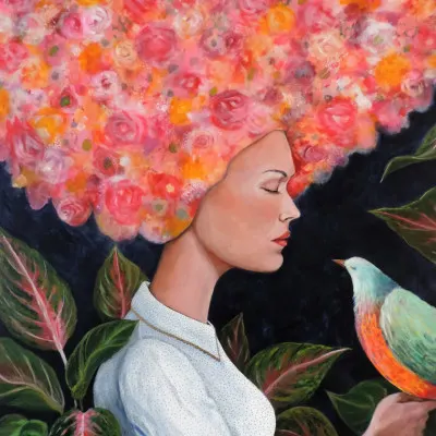 Floral Dreamer, wall art by Sylvie Demers