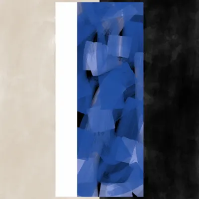 Geometric Blue Layers, wall art by Elena Ristova
