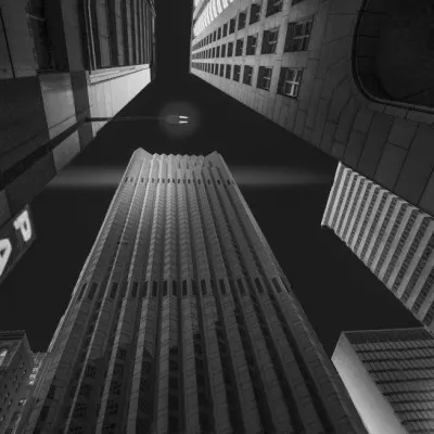 Towering City Night, wall art by Jiahong Zeng