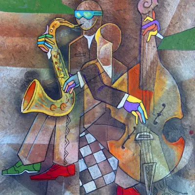 Abstract Jazz Performance, wall art by Ricardo Maya