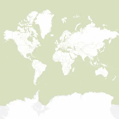 Minimalist World Map, wall art by Rosana Laiz Blursbyai