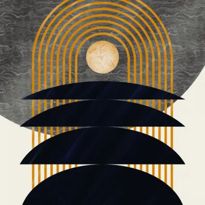 Golden Desert Arches, wall art by Little Dean