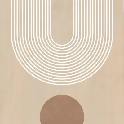 Minimalist Arch Form, wall art by Elena Ristova