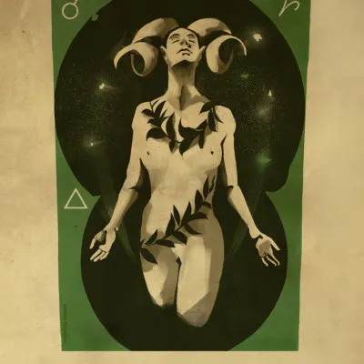 Mystic Aries Ram, wall art by Dion Gem