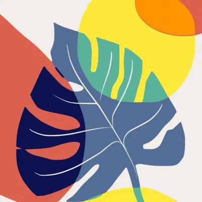 Layered Tropical Leaves, wall art by Little Dean