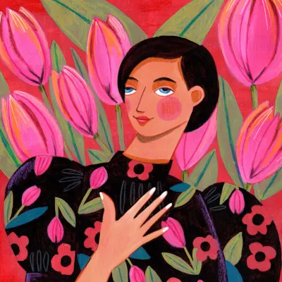 Abstract Modern Woman Portrait, wall art by Caroline Bonne Müller