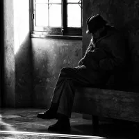 Pensive Man in Sunlight, wall art by Fernando Alves