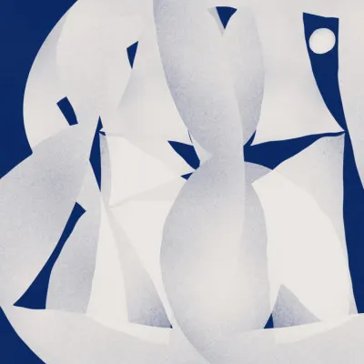 Abstract Blue Flow, wall art by Little Dean
