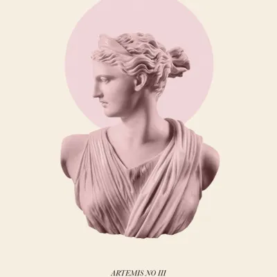Artemis Pink Bust, wall art by Talitha McQueen