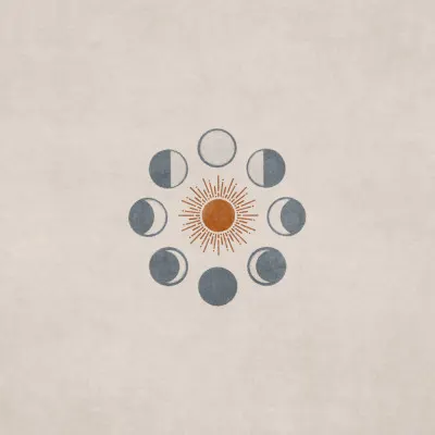 Lunar Phases Glow, wall art by Emel Tunaboylu