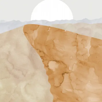 Desert Sun Horizon, wall art by Rosana Laiz Blursbyai