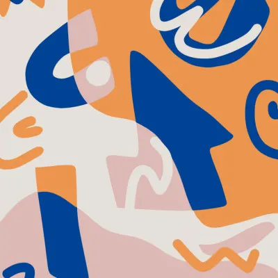 Playful Abstract Shapes, wall art by Little Dean