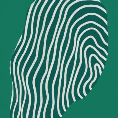 Fluid Emerald Pattern, wall art by Little Dean