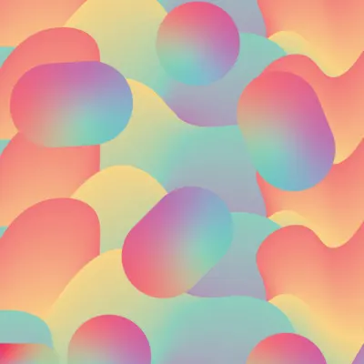 Dreamy Pastel Shapes, wall art by Valeria Castillo
