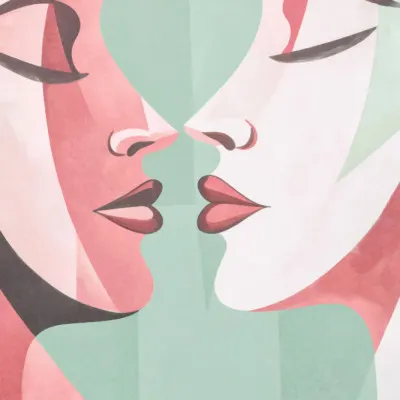 Tender Abstract Kiss, wall art by Andrea Haase