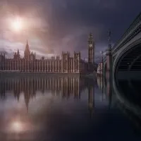 Westminster Sunset Reflection, wall art by Iván Ferrero