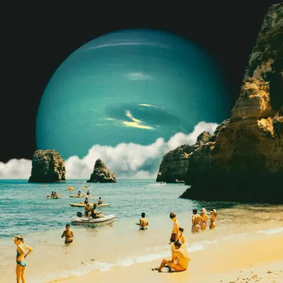 Space Beach, wall art by Taudalpoi