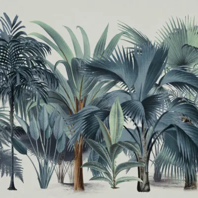 Lush Tropical Palm Jungle, wall art by Andrea Haase