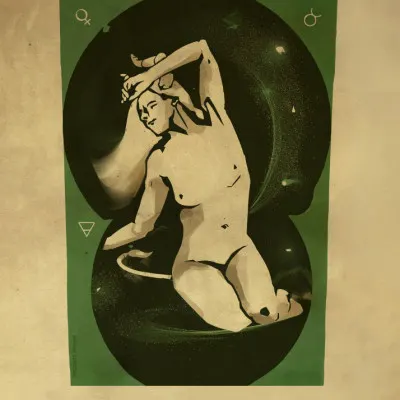 Cosmic Taurus Goddess, wall art by Dion Gem