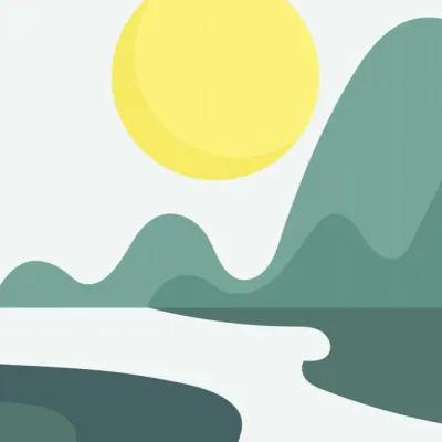 Minimalist River Mountains, wall art by jay stanley