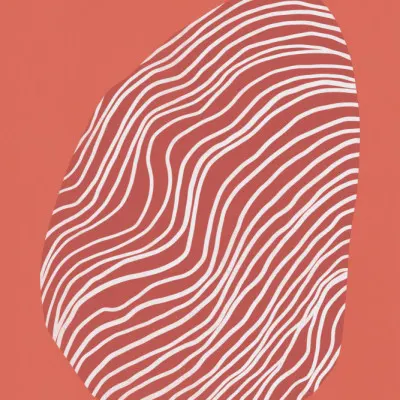 Wavy Organic Terracotta, wall art by Little Dean