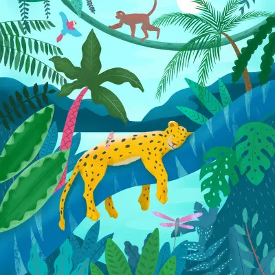 Jungle Leopard, wall art by Petra Lizde