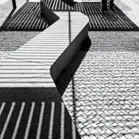 Geometric Shadows Walk, wall art by Laura Mexia