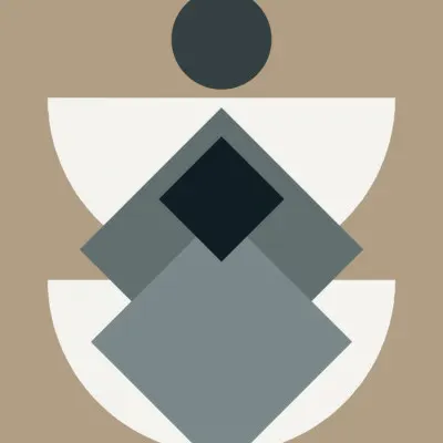 Modern Geometric Shapes, wall art by Little Dean