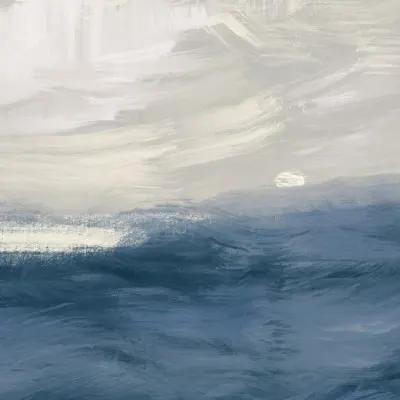 Deep Blue Serenity, wall art by Little Dean