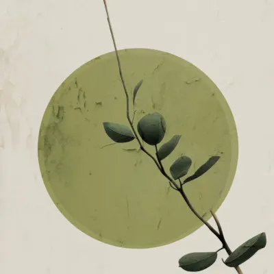 Green Serenity Circle, wall art by Treechild