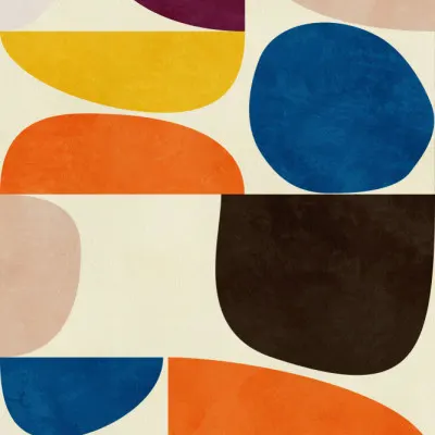 Vivid Bauhaus, wall art by Ana Rut Bre