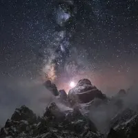 Majestic Milky Way Mountains, wall art by Chris Kaddas