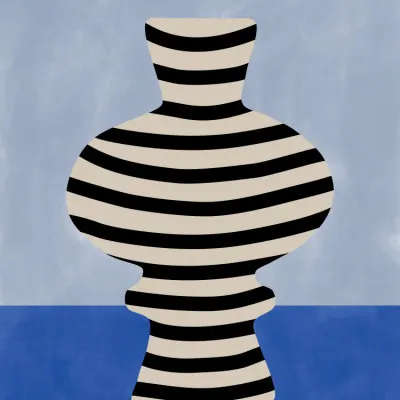 Modern Striped Vase, wall art by Elena Ristova