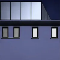 Modern Blue Architecture, wall art by Gilbert Claes