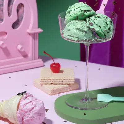 Colorful Retro Ice Cream, wall art by Julia Ramiro