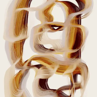 Flowing Amber Paths, wall art by Treechild