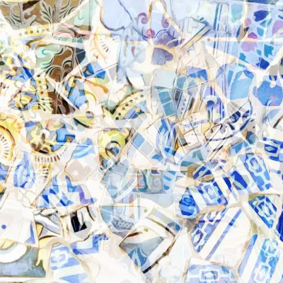 Mediterranean Tile Mosaic, wall art by amini54