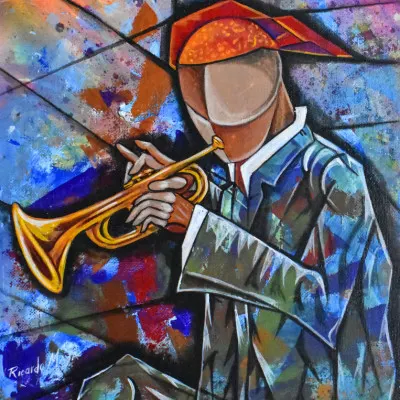 Abstract Jazz Musician, wall art by Ricardo Maya