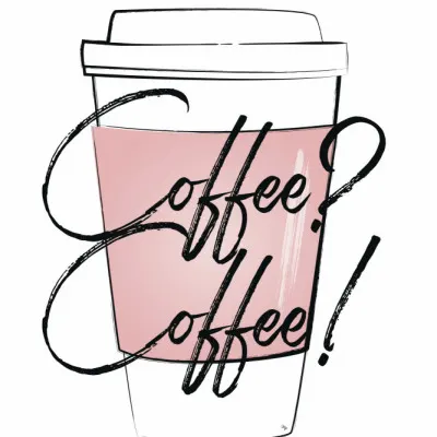 Pink Coffee Cup Question, wall art by Martina
