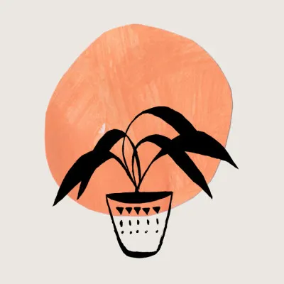 Boho Potted Plant, wall art by Ejaaz Haniff
