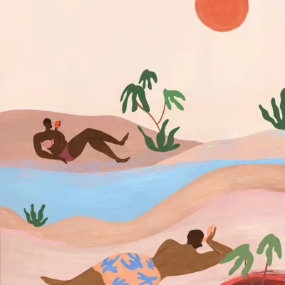 Beach Please, wall art by Arty Guava